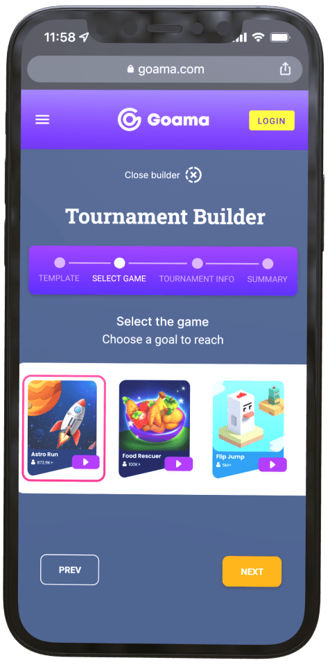 Tournament Builder Goama