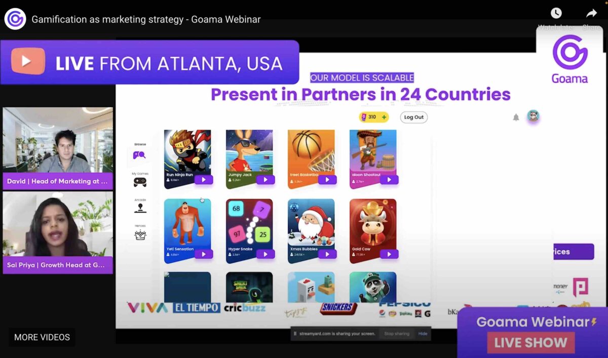 Goama Webinar marketing gamification